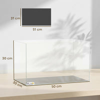 Détail du verre ultra-transparent de l'aquarium