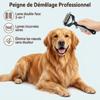 Brosse de toilettage pour chien et chat - Élimine les poils morts en douceur