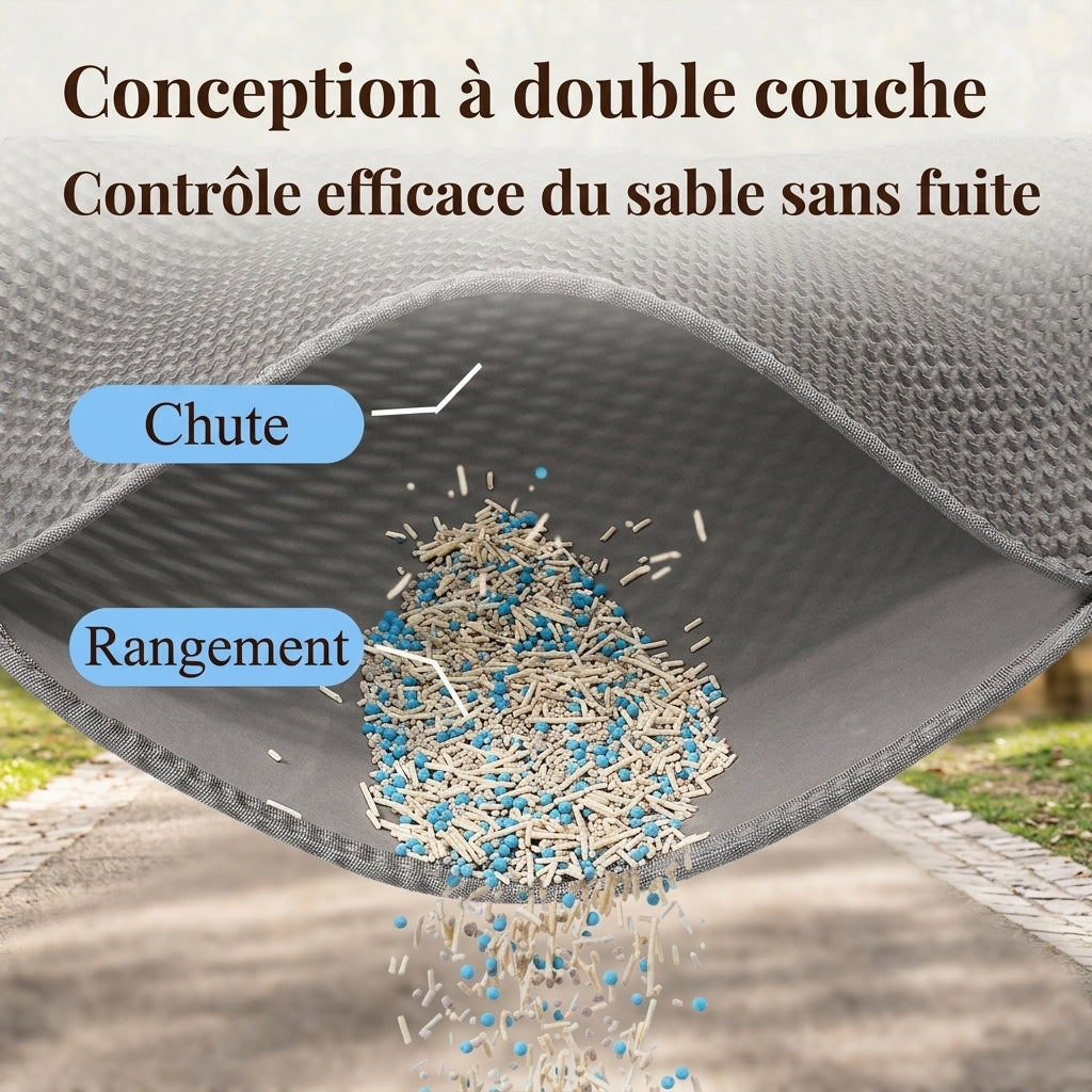 Bac à litière double pour chat - Une hygiène facile au quotidien