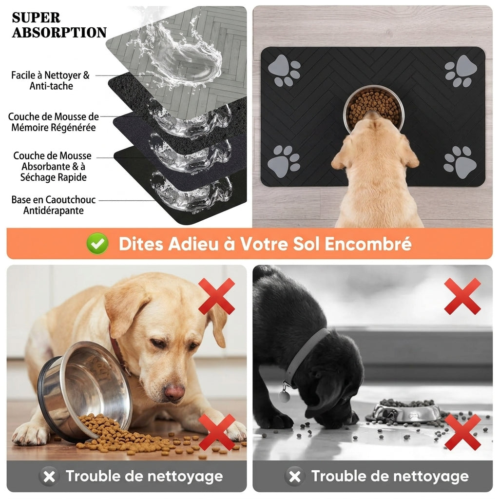 Gamelle imperméable pour chien et chat - Repas et hydratation faciles en toutes circonstances