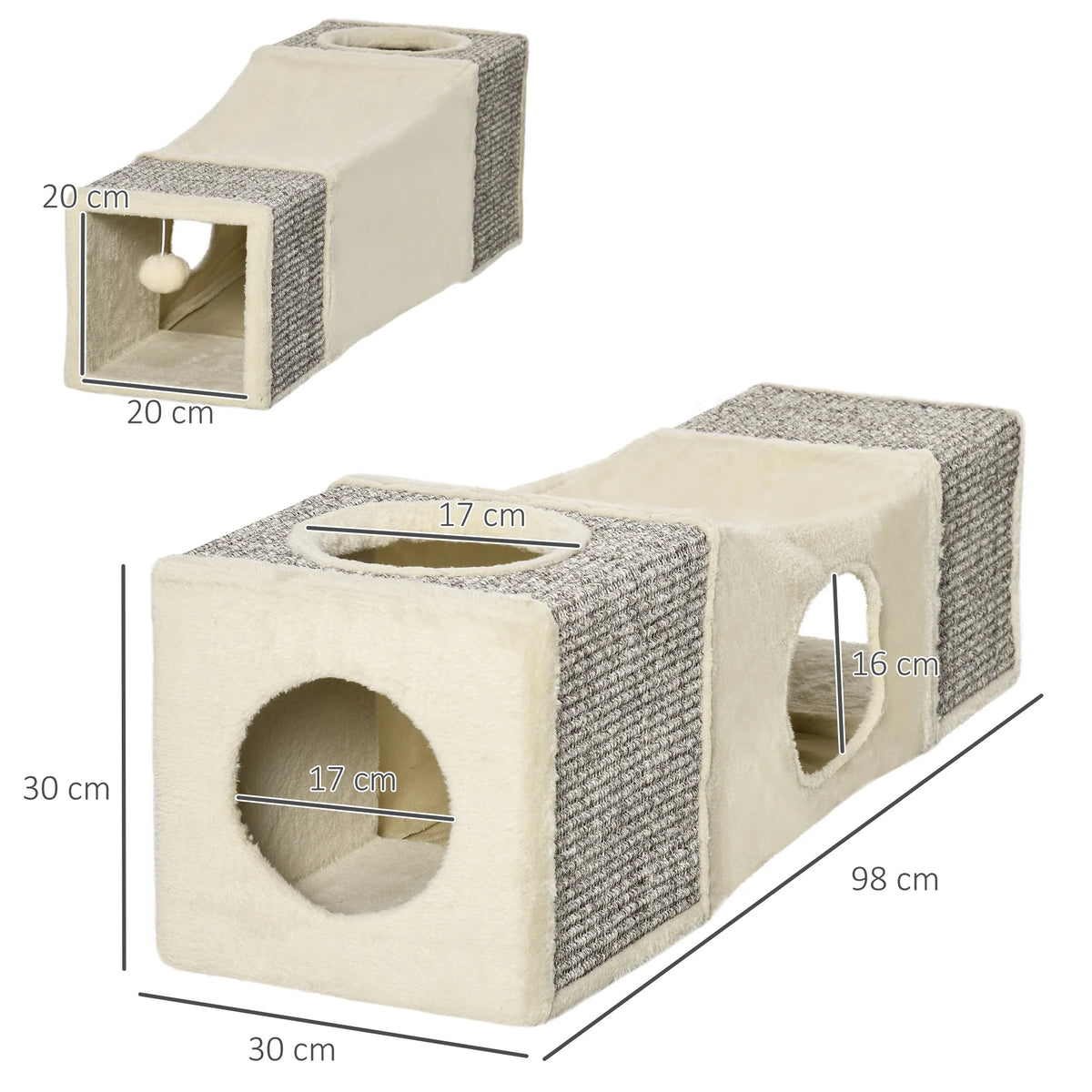 Balle suspendue du tunnel en sisal