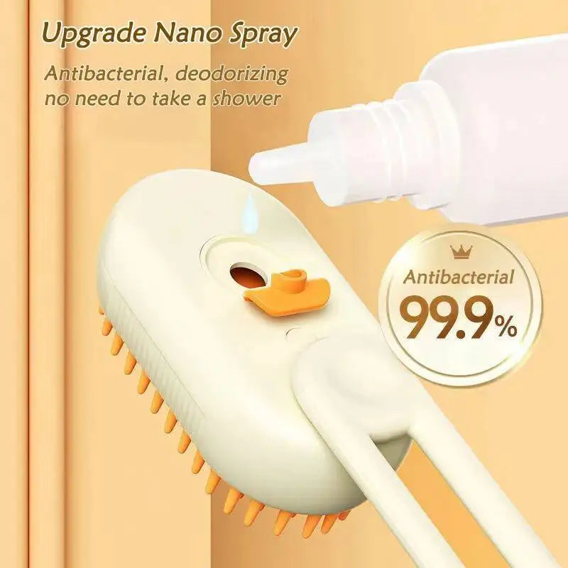 Vapeur diffusée pendant le brossage