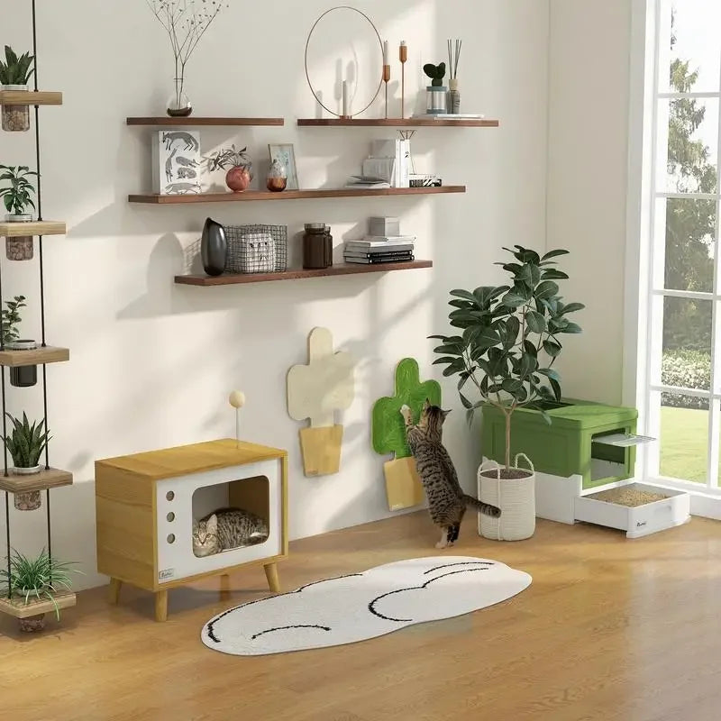 Jouets inclus avec la maisonnette pour chat
