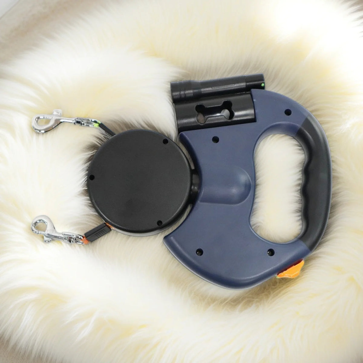 Laisse rétractable réfléchissante pour chien – chien en promenade avec la laisse