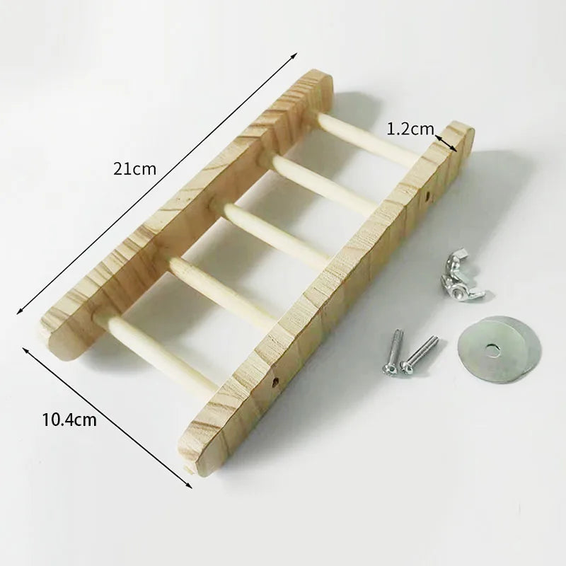 Jouet en bois pour ara - installé dans la cage