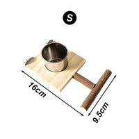 Support en bois pour oiseau - grand format