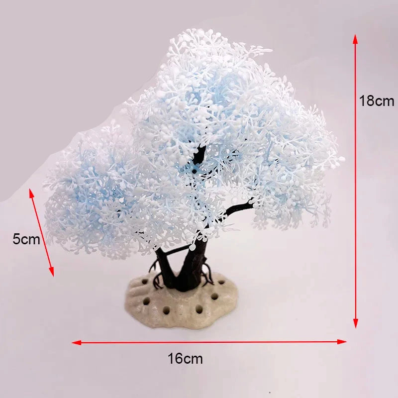 Plante artificielle colorée pour aquarium - coloris variés