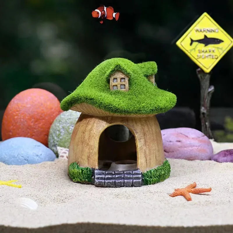 Maisonnette pour aquarium - vue de profil