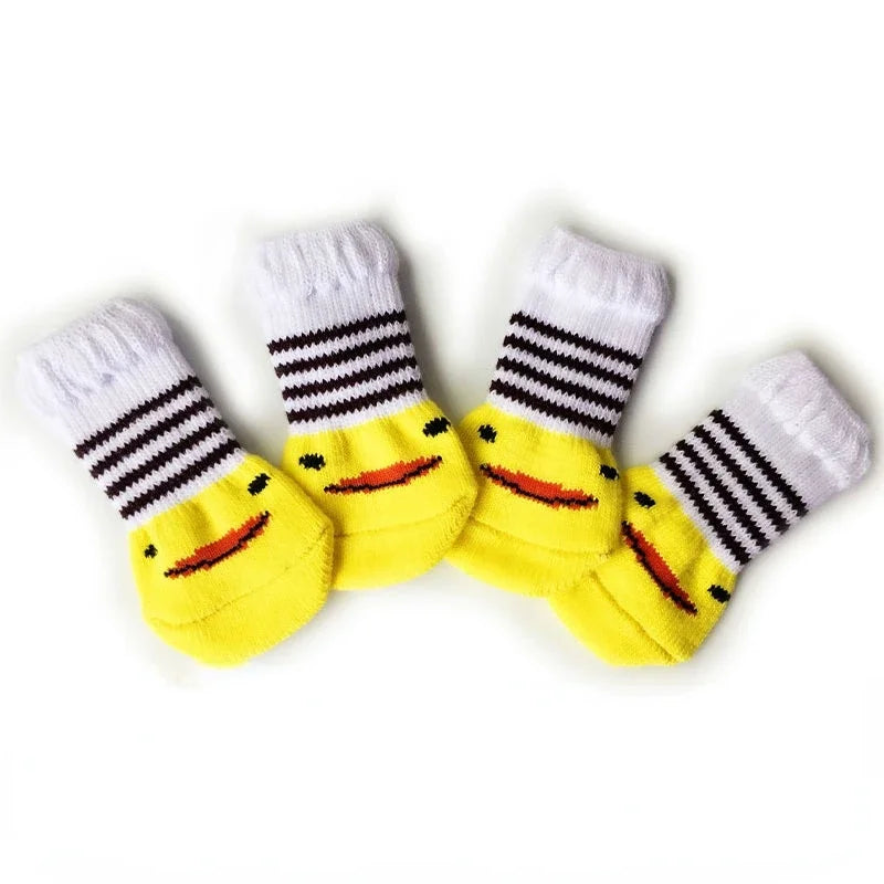 Chaussons portés par un chat