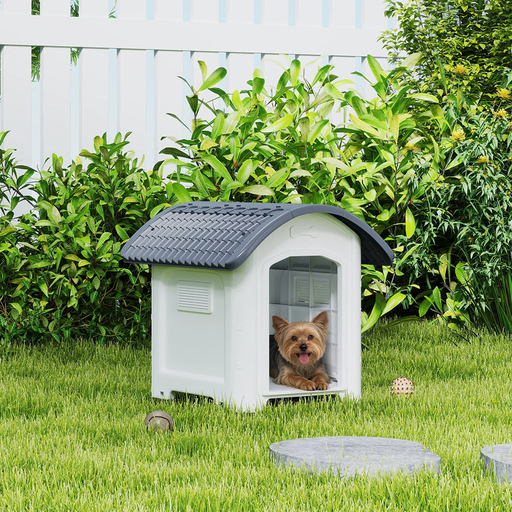 Niche extérieure pour chien avec toit imperméable incliné