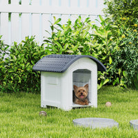 Niche extérieure pour chien avec toit imperméable incliné