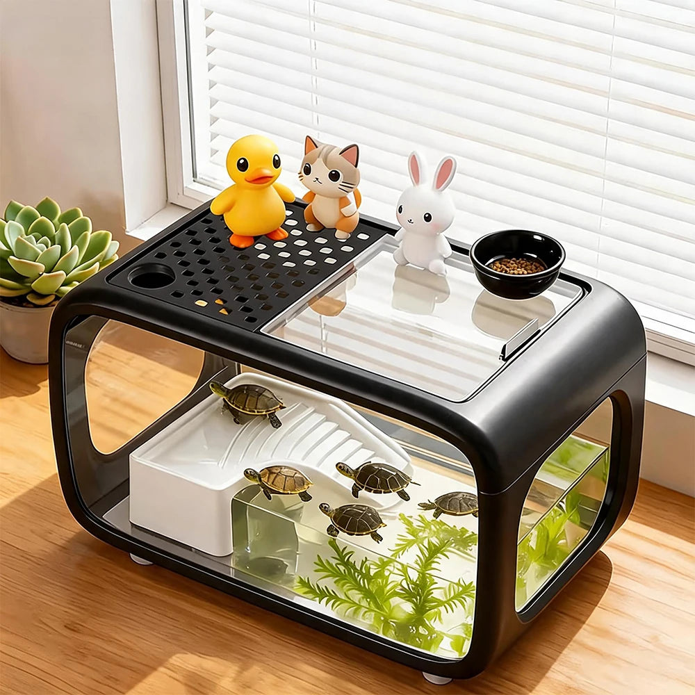 Aquaterrarium pour tortue aquatique - vue d'ensemble