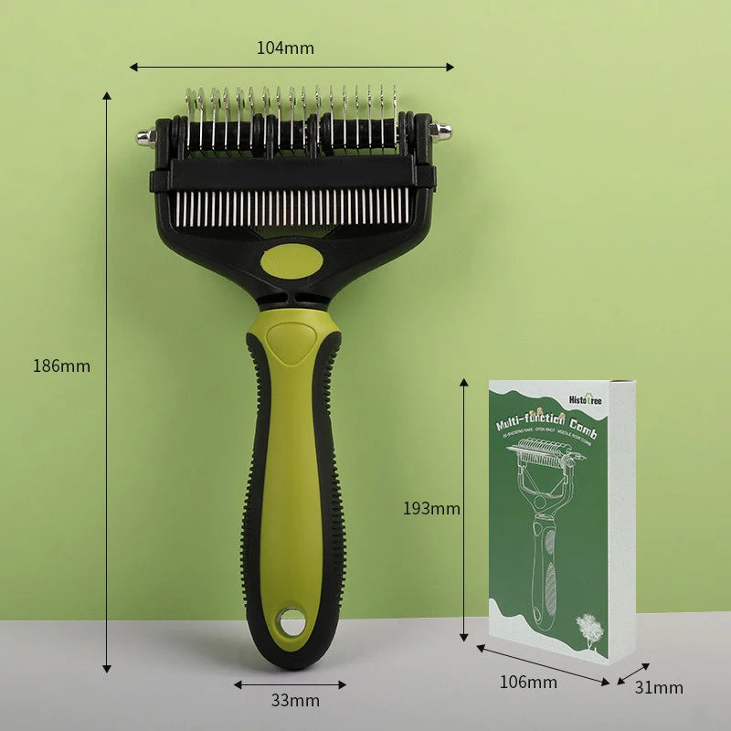 Brosse de toilettage pour chien et chat – détail de la poignée ergonomique