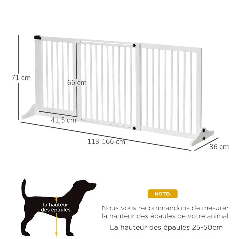 Barrière de sécurité en bois, fixation sans perçage