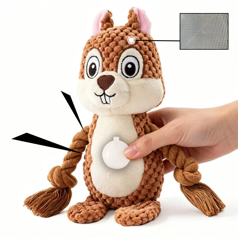 Jouet peluche indestructible pour chien en situation, vue 5
