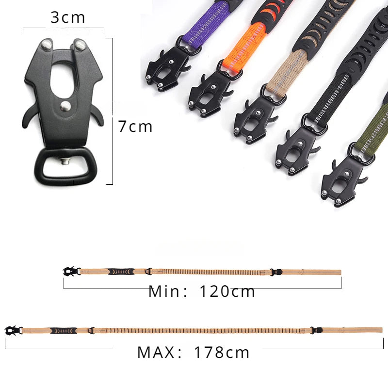 Laisse anti-traction réfléchissante pour chien – présentation des coloris disponibles