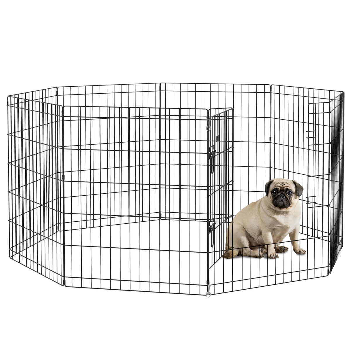 Enclos modulable noir pour petits animaux, vue d'ensemble