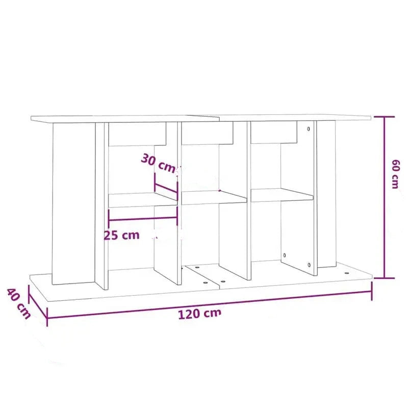 Meuble d'aquarium en bois - espace de rangement