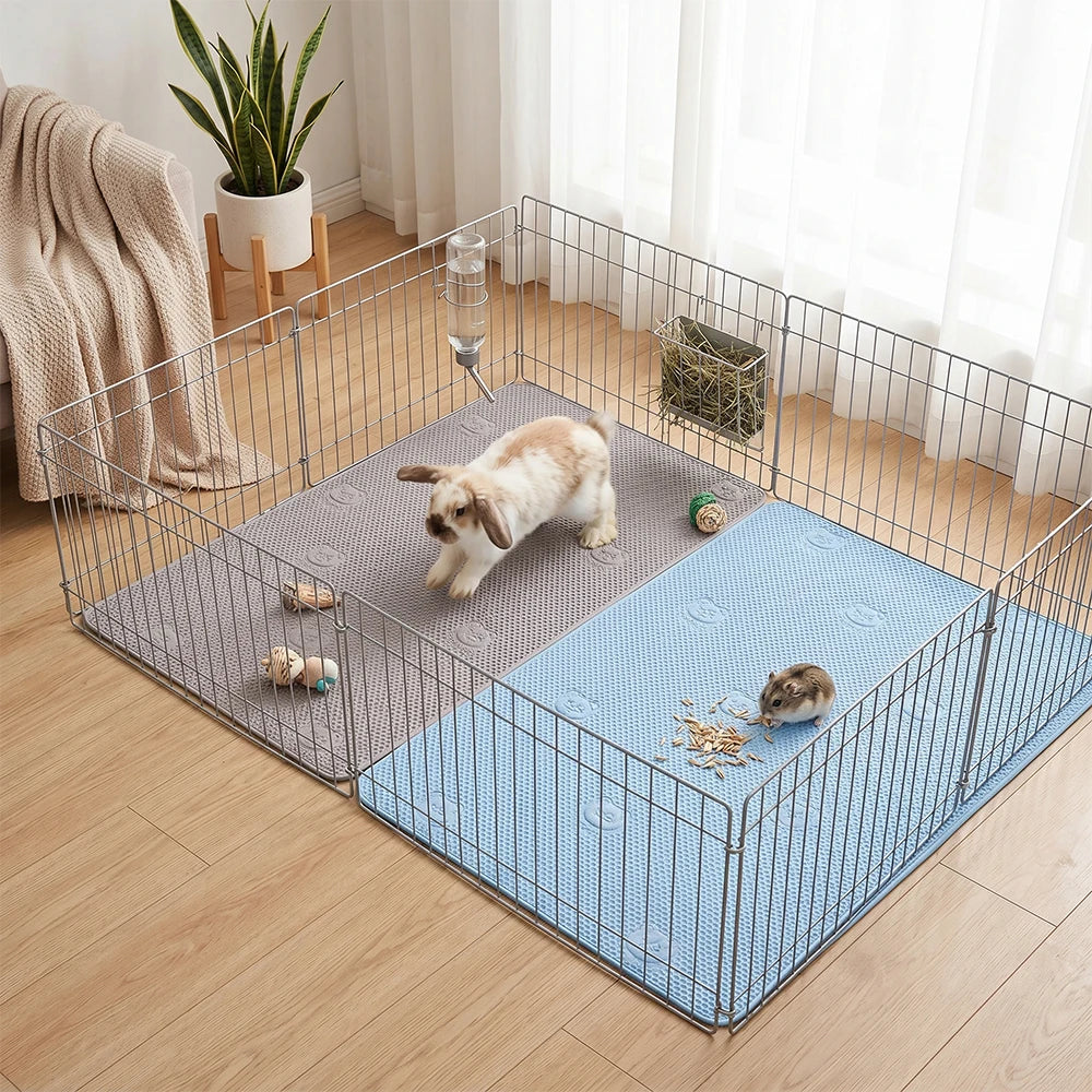 Tapis lavable pour cage de lapin - vue d'ensemble