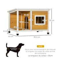 Toit ouvrant de la niche en bois