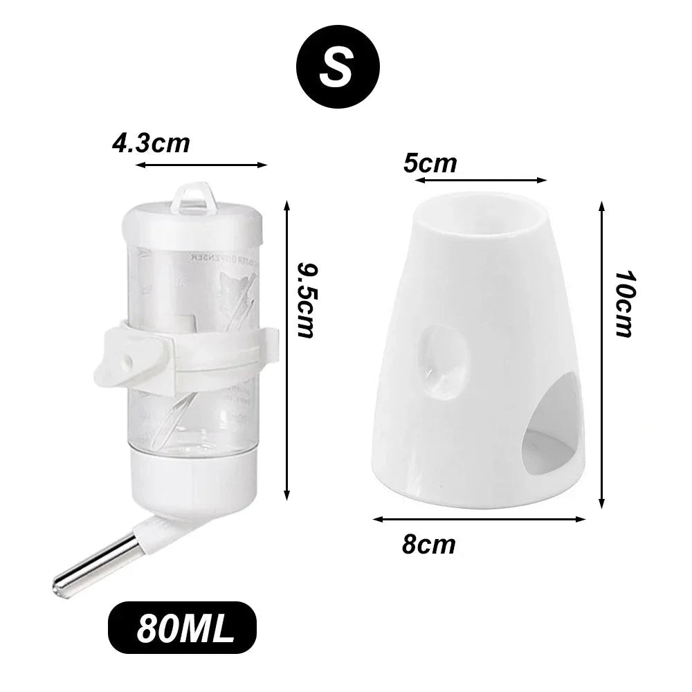Biberon anti-fuite pour hamster et lapin - dimensions