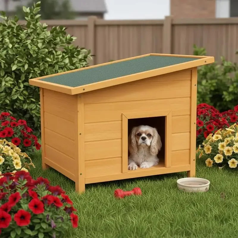 Niche en bois surélevée pour chien