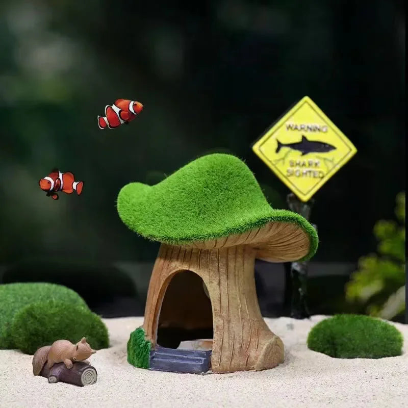 Maisonnette décorative pour poissons - détail de la fenêtre