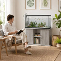 Meuble d'aquarium en bois avec placard de rangement