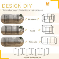 Enclos modulable plié pour le rangement