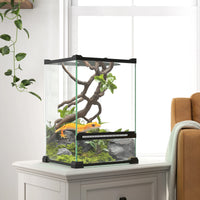 Terrarium en verre pour reptiles - vue de côté