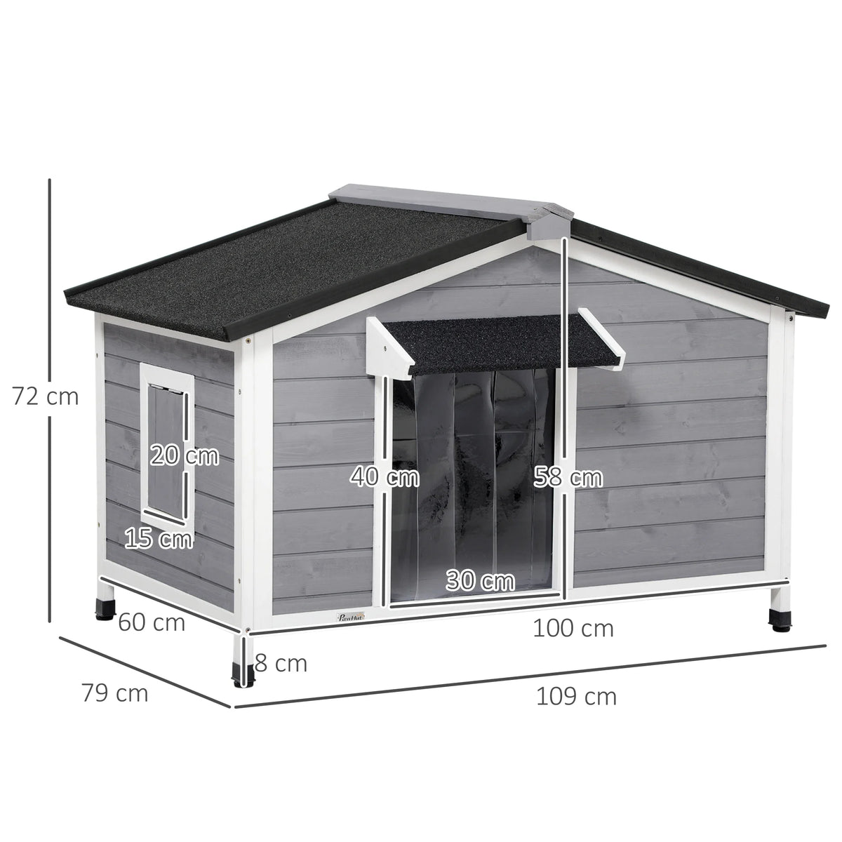 Niche chalet en bois - toit bitumé ouvrant
