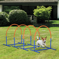 Kit d'agilité chien avec saut, cerceau et slalom