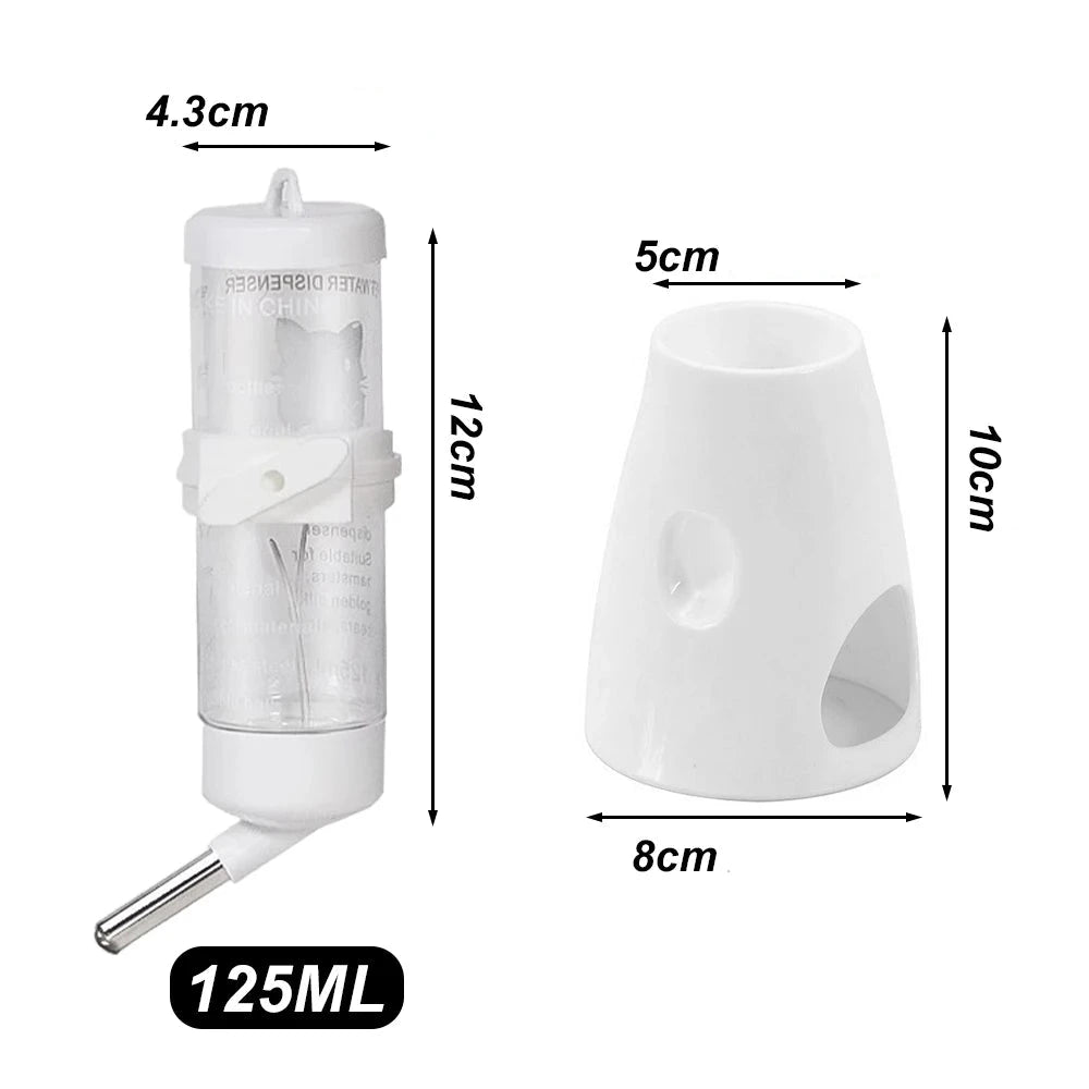 Biberon 2-en-1 détachable pour hamster - pièces séparées