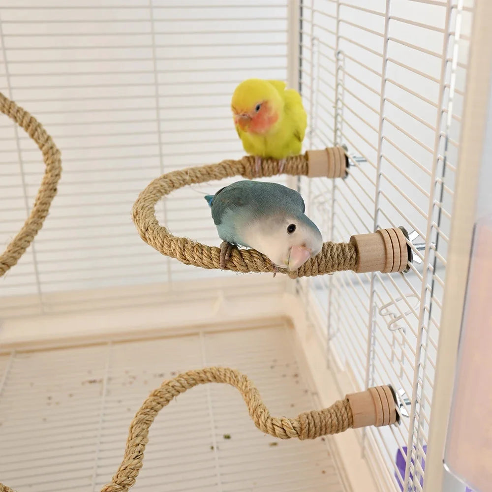 Corde à grimper pour oiseau - vue de profil