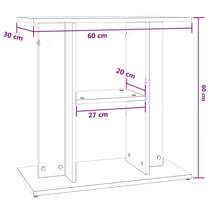 Meuble d'aquarium blanc - espace de rangement