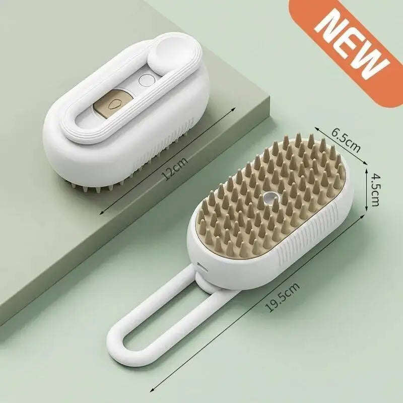 Brosse de toilettage à vapeur pour chien et chat - Élimine les poils morts en douceur