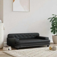 Petit lit pour chien avec structure bois et coussin