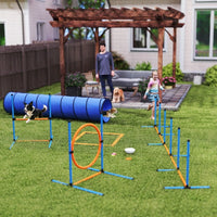 Kit d'agilité 8 pièces pour chien - vue d'ensemble des éléments