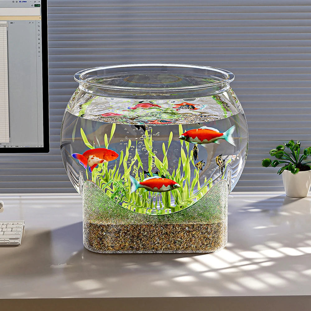 Aquarium rond incassable - vue d'ensemble