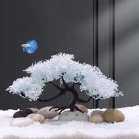 Plante artificielle installée dans un aquarium
