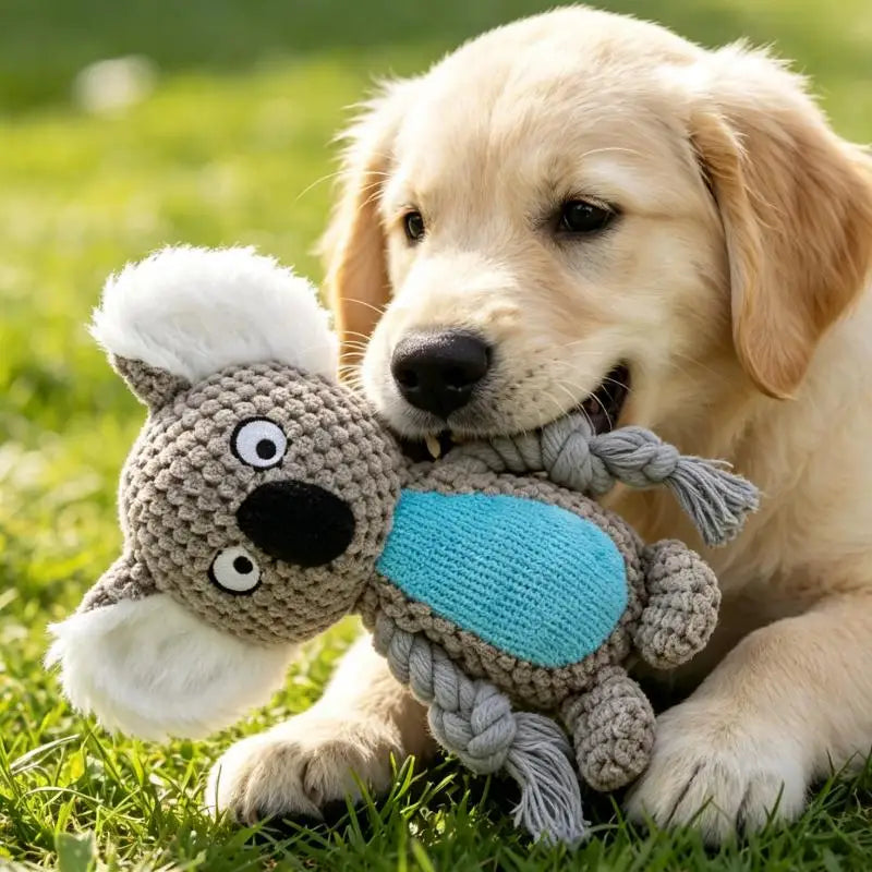 Jouet peluche indestructible pour chien en situation, vue 3