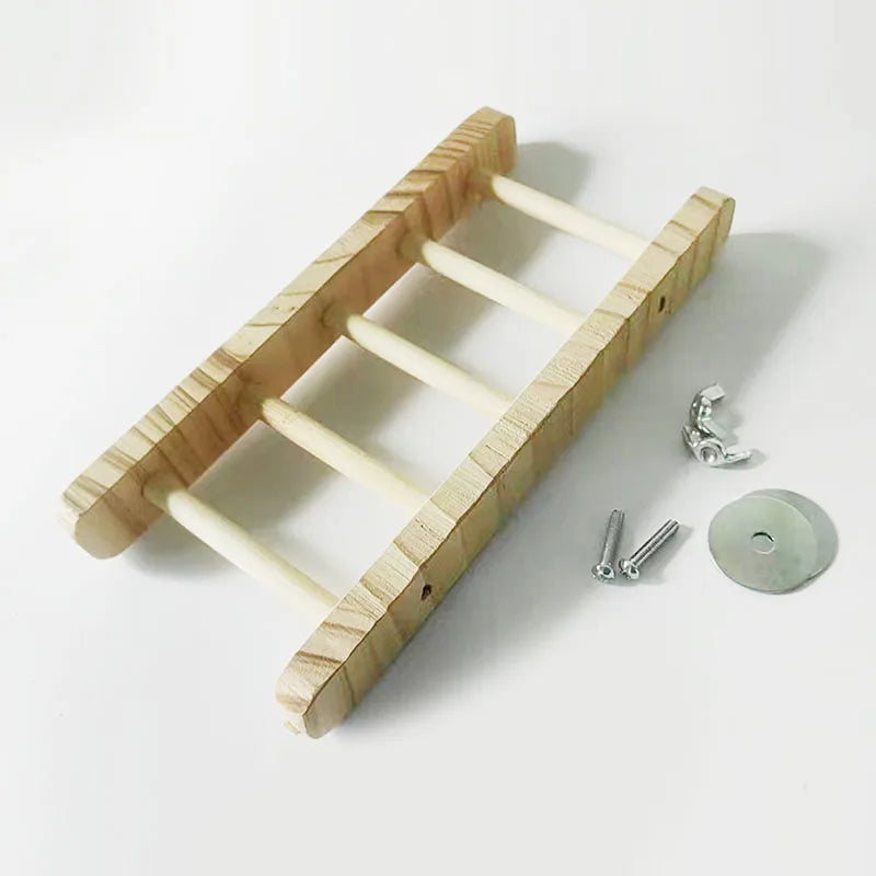 Jouet en bois pour perroquet - position hamac