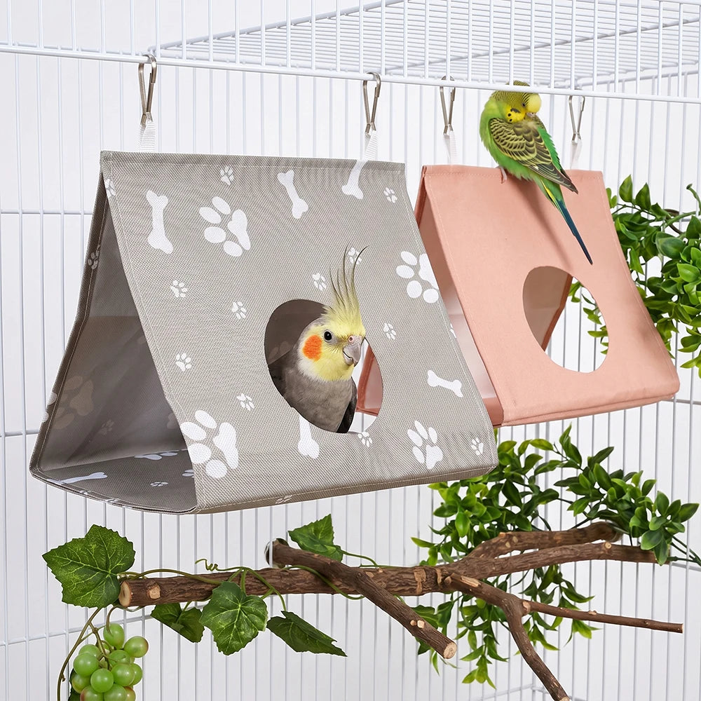 Hamac tente suspendu dans une cage à oiseau