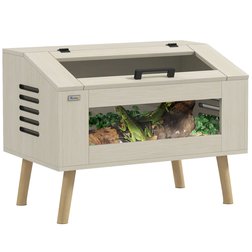 Terrarium en verre 111L pour reptiles, vue d'ensemble