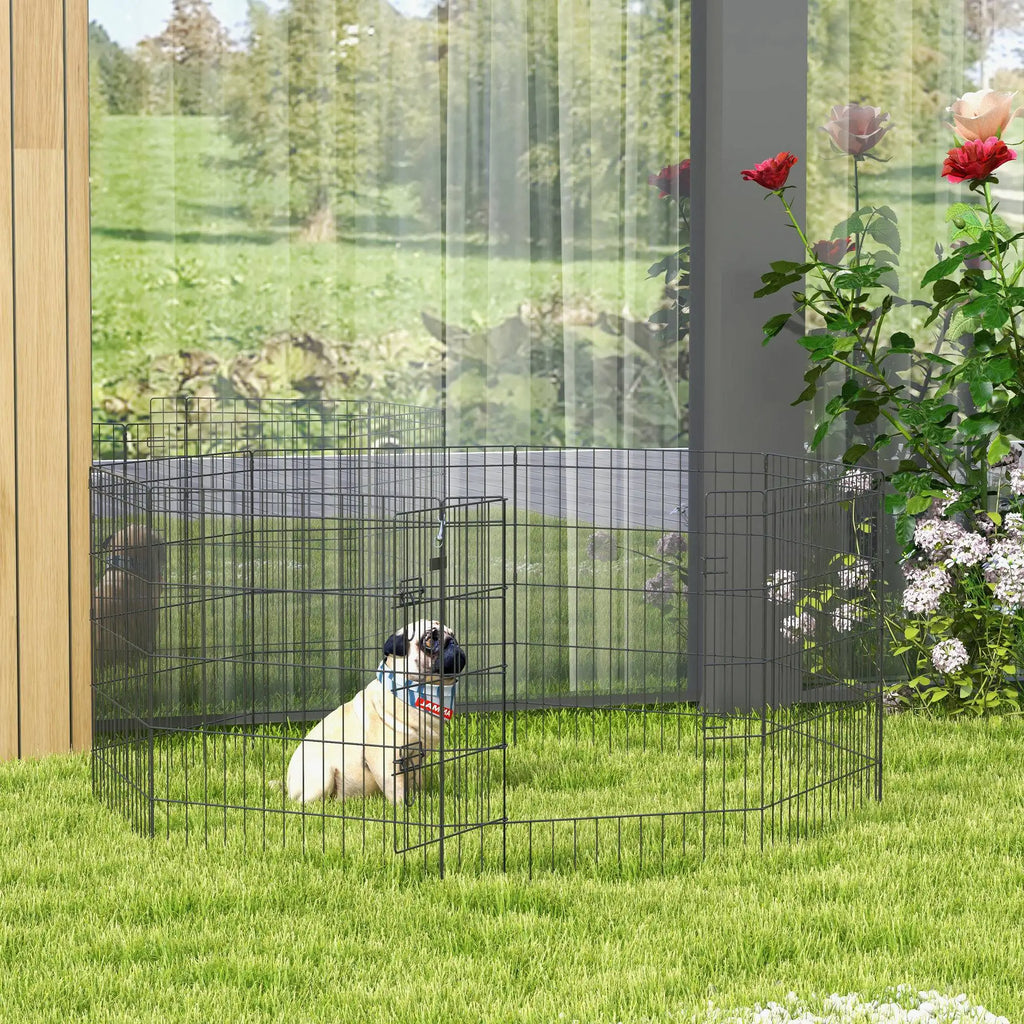 Enclos modulable installé en extérieur