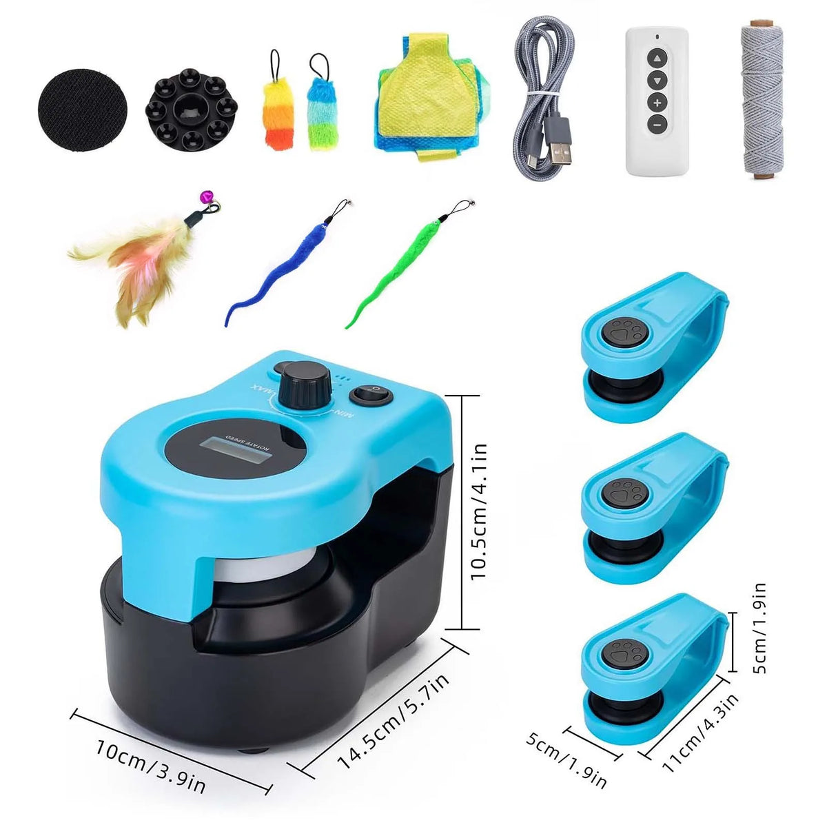 Chat jouant avec le tapis roulant automatique