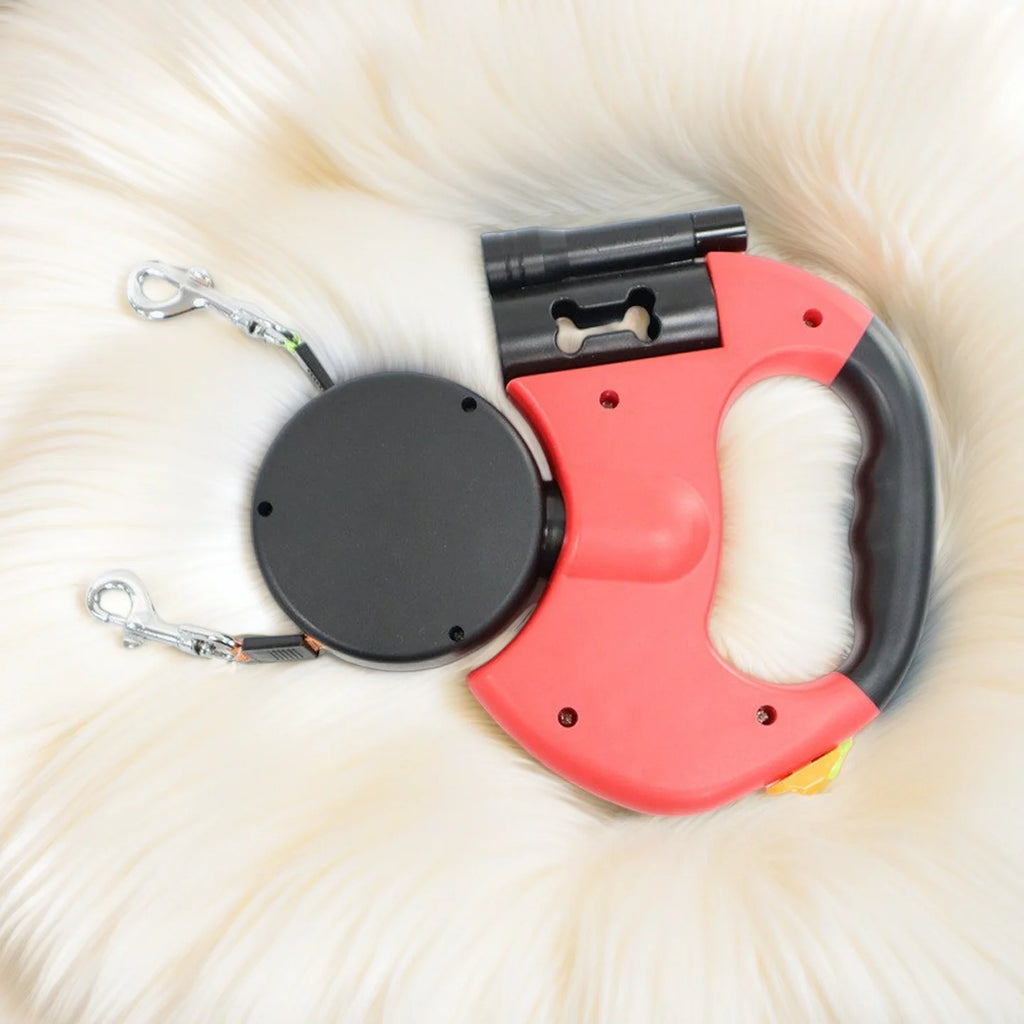 Laisse rétractable réfléchissante pour chien – vue de la longueur déployée