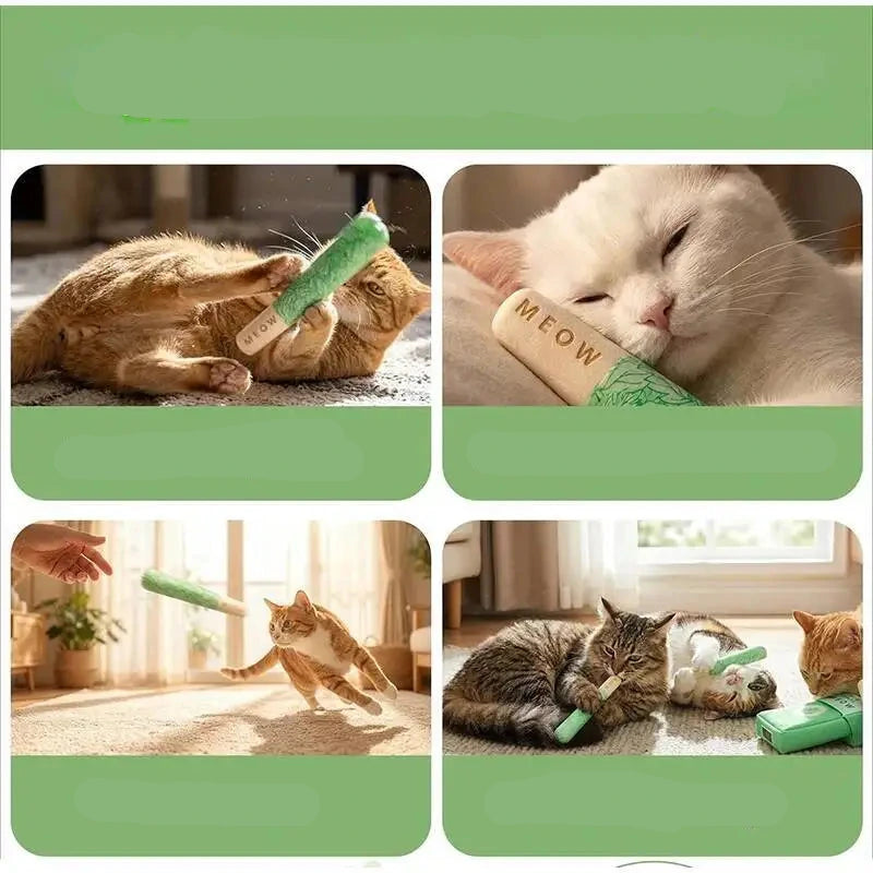 Jouet en tissu pour chat en situation, vue 3