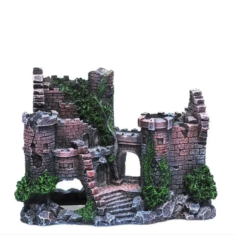 Château en résine pour aquarium - coloris disponible