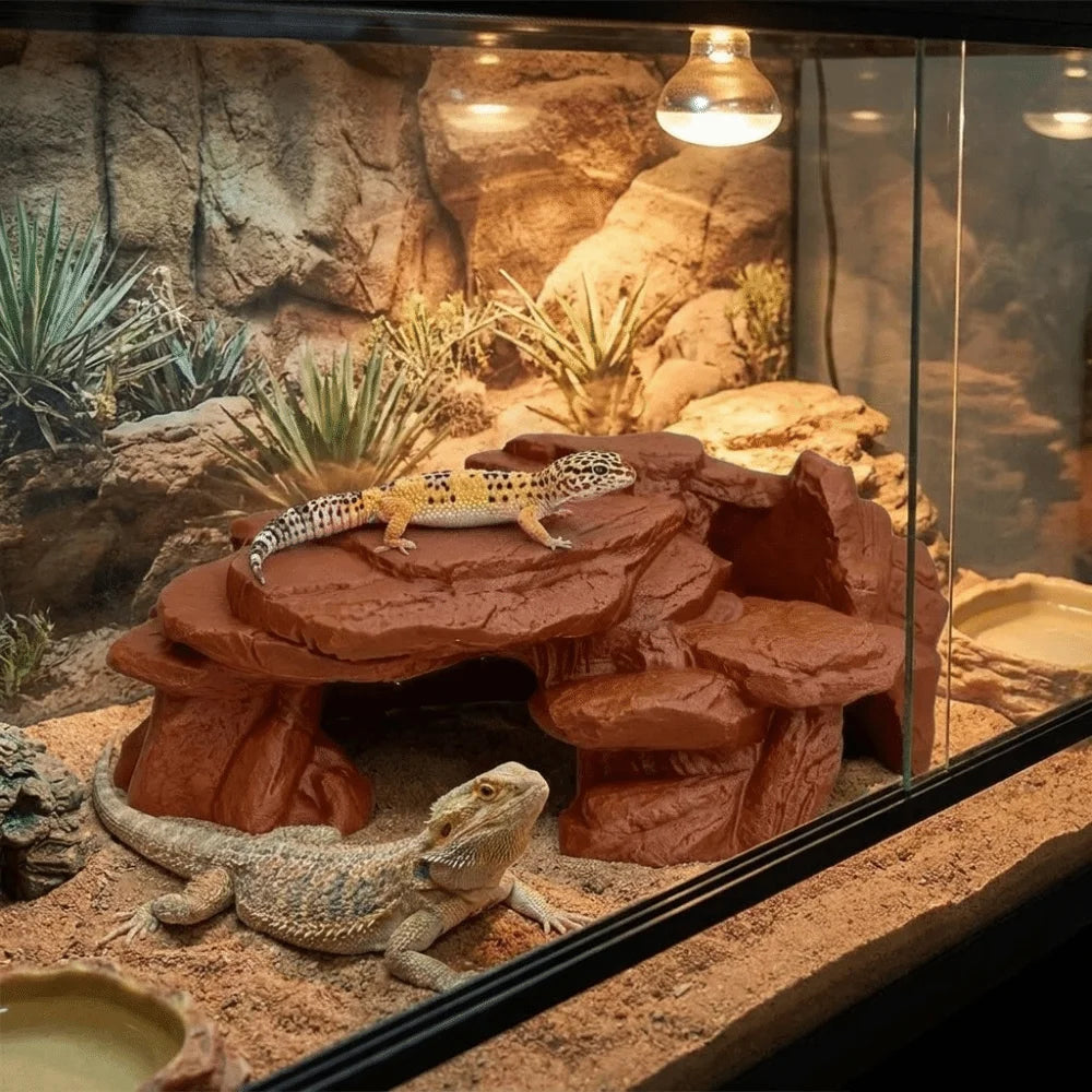 Ornement rocher 3D installé en aquarium